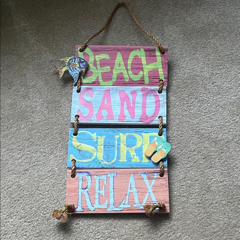 Colorful Beach-Themed Wall Hanging Decor
